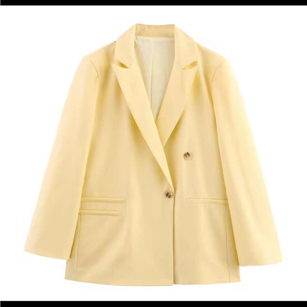 Zara New  Blazer Modern over sized  Suit Jacket. Label removed